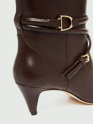 Stivale a tubo in pelle