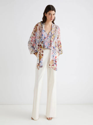 Pantalone a vita alta con bottoni