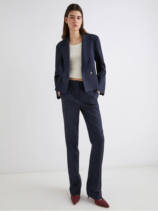 Pantalone aderente effetto denim