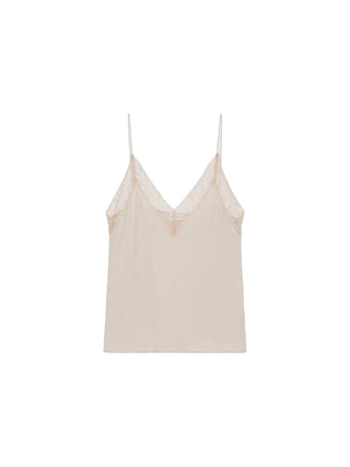 Top sottoveste in misto seta