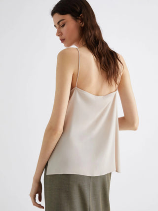 Top sottoveste in misto seta