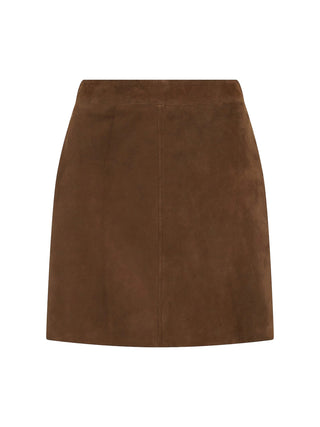 Mini gonna in suede