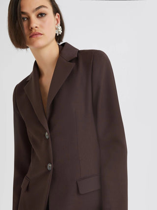 Blazer monopetto in misto lana