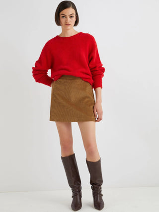 Gonna corta in velluto