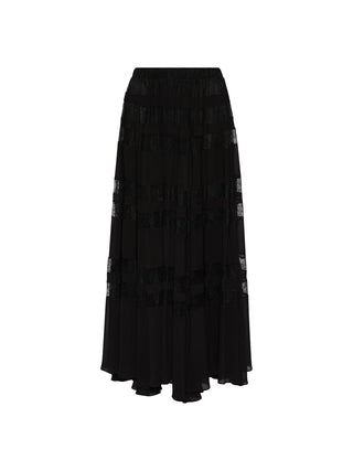 Gonna con inserti in pizzo