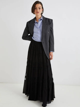 Gonna con inserti in pizzo