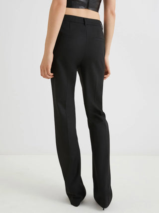 Pantalone flare con cintura a fiore