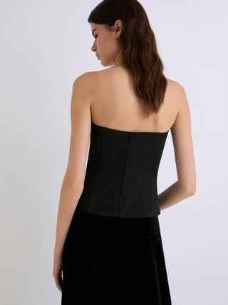 Bustier ricamato con strass