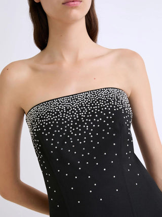 Bustier ricamato con strass
