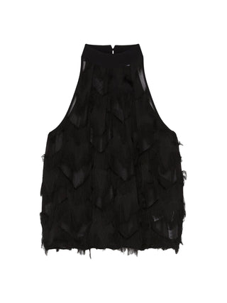 Top smanicato in fil coupé