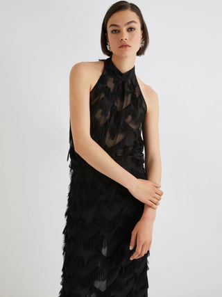 Top smanicato in fil coupé