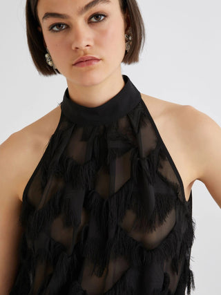 Top smanicato in fil coupé