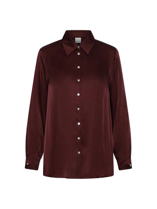 Camicia in raso di misto seta