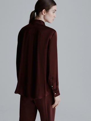 Camicia in raso di misto seta