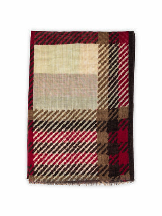Patterned wool scarf