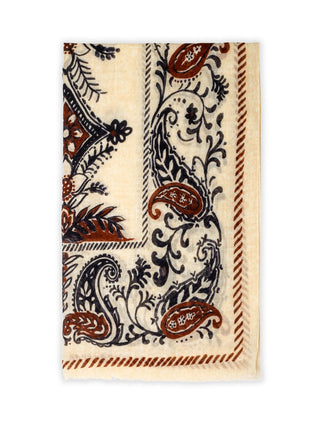 Patterned wool scarf