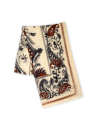 Patterned wool scarf
