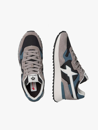 Sneaker in tessuto tecnico e suede