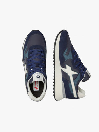 Sneaker in tessuto tecnico e suede