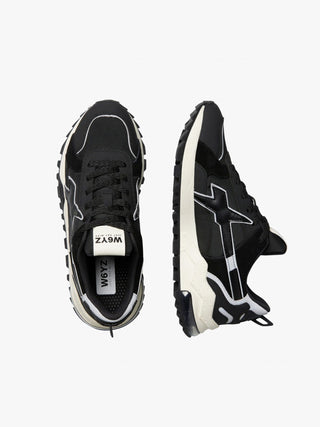 Sneakers in tessuto tecnico e suede