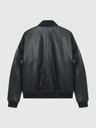 Bomber reversibile in pelle