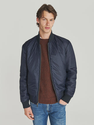 Bomber reversibile in pelle