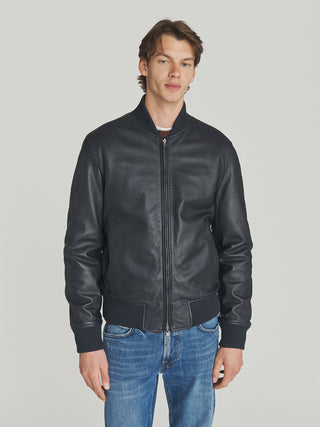 Bomber reversibile in pelle