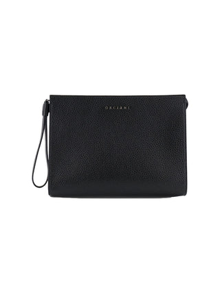 Pouch micron in pelle con polsiera