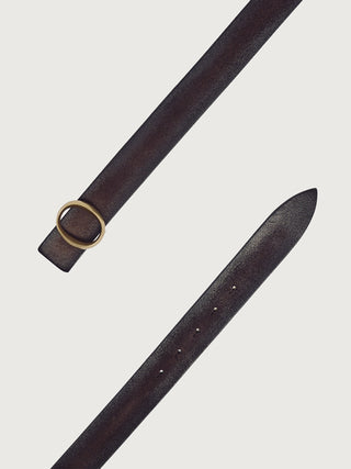 Cintura reversibile hunting double in suede