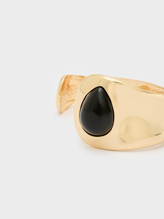 Bracciale rigido pietra resina