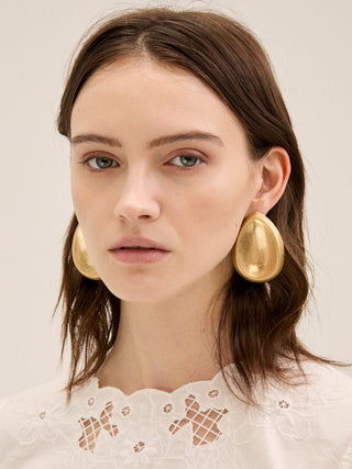 Orecchini oversize goccia round