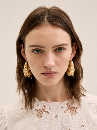 Orecchini cerchio chunky torchon