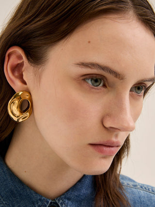 Orecchini oval bombato