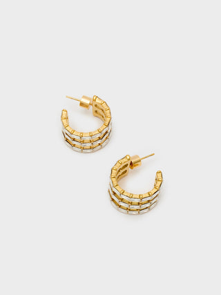 Orecchini 3 cerchi con pietre