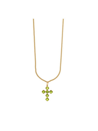 Collana croce con pietre