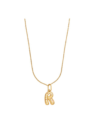 Collana chunky lettera r
