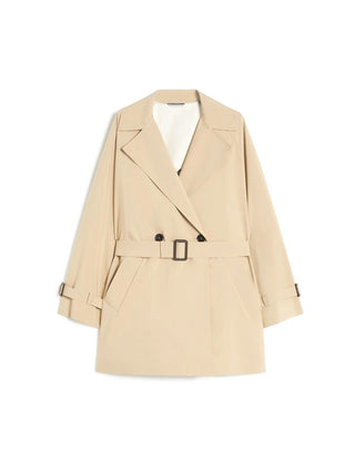 Trench corto in tela antigoccia