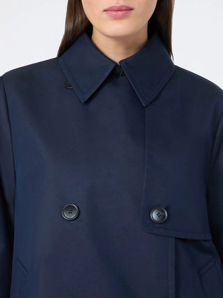 Trench crop in gabardina antigoccia