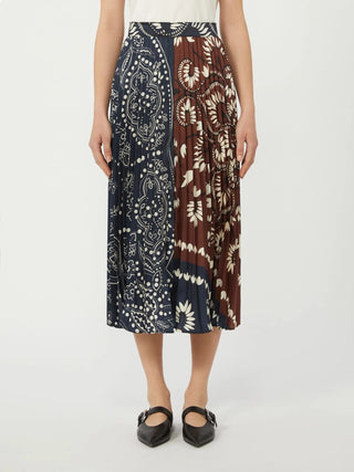 Gonna in twill stampato