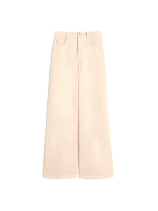 Pantalone wide leg in drill di cotone