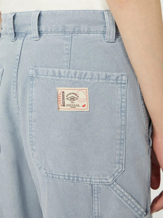 Pantalone wide leg in canvas di cotone