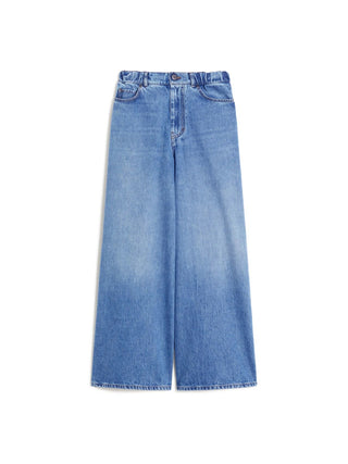 Jeans ampio in denim di cotone