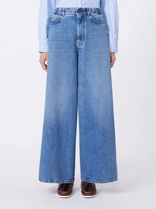 Jeans ampio in denim di cotone