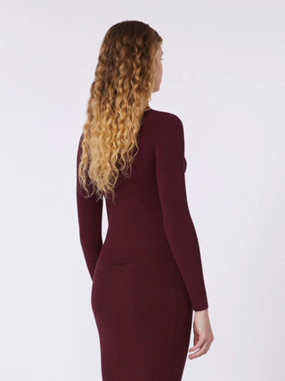 Cardigan in viscosa a coste