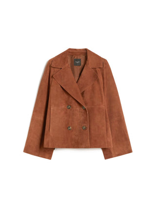 Giacca doppiopetto in suede