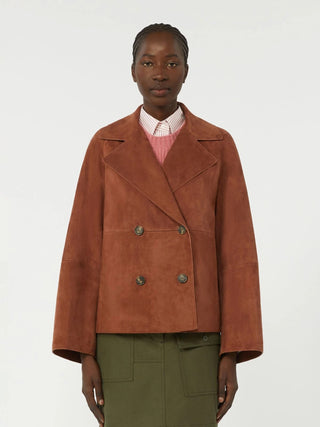 Giacca doppiopetto in suede