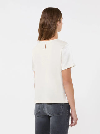 T-shirt in raso e jersey