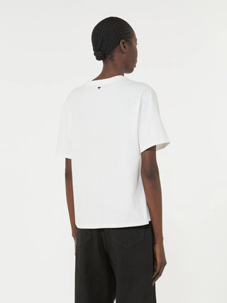 T-shirt in jersey con stampa e ricami