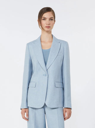 Blazer in canvas di lino