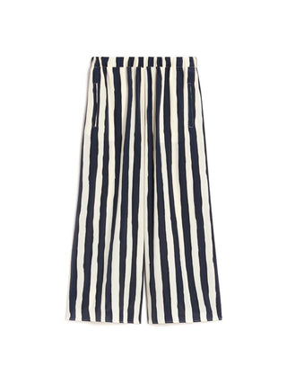 Pantalone in crêpe de chine stampata